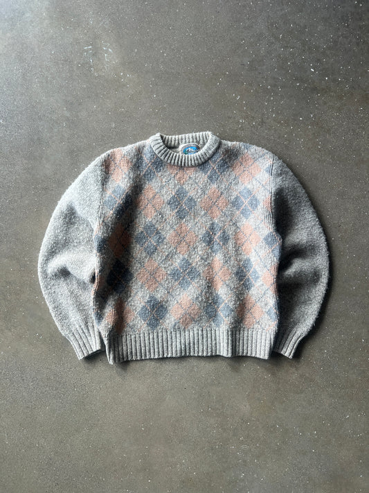 Vintage Pink Cream Knit Wool Sweater - S