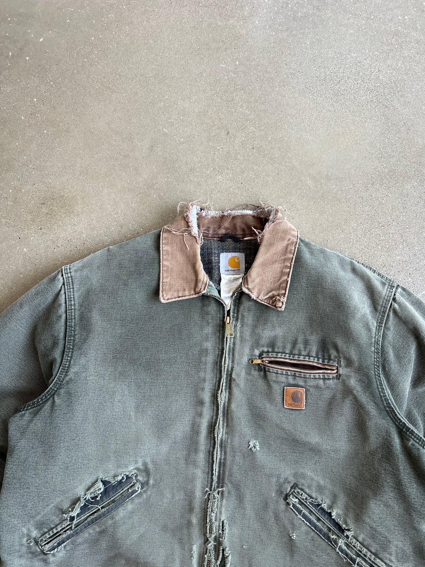 Vintage Moss Green Carhartt Detroit Jacket - XL