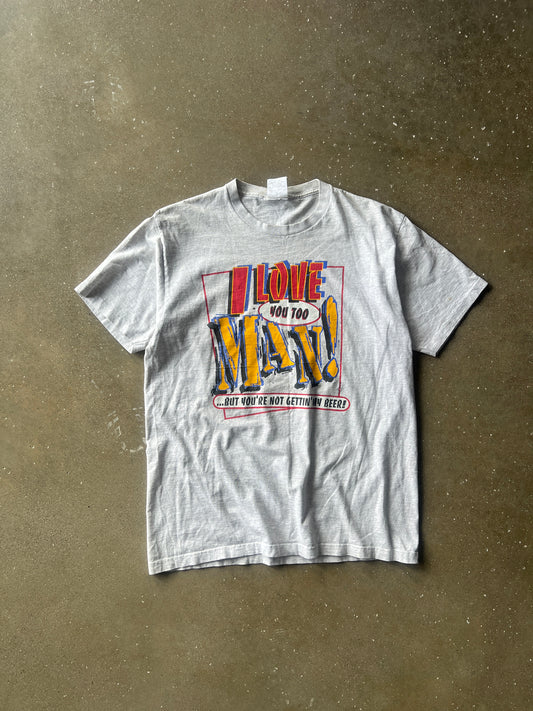 Vintage White Budweiser Beer Shirt - XL