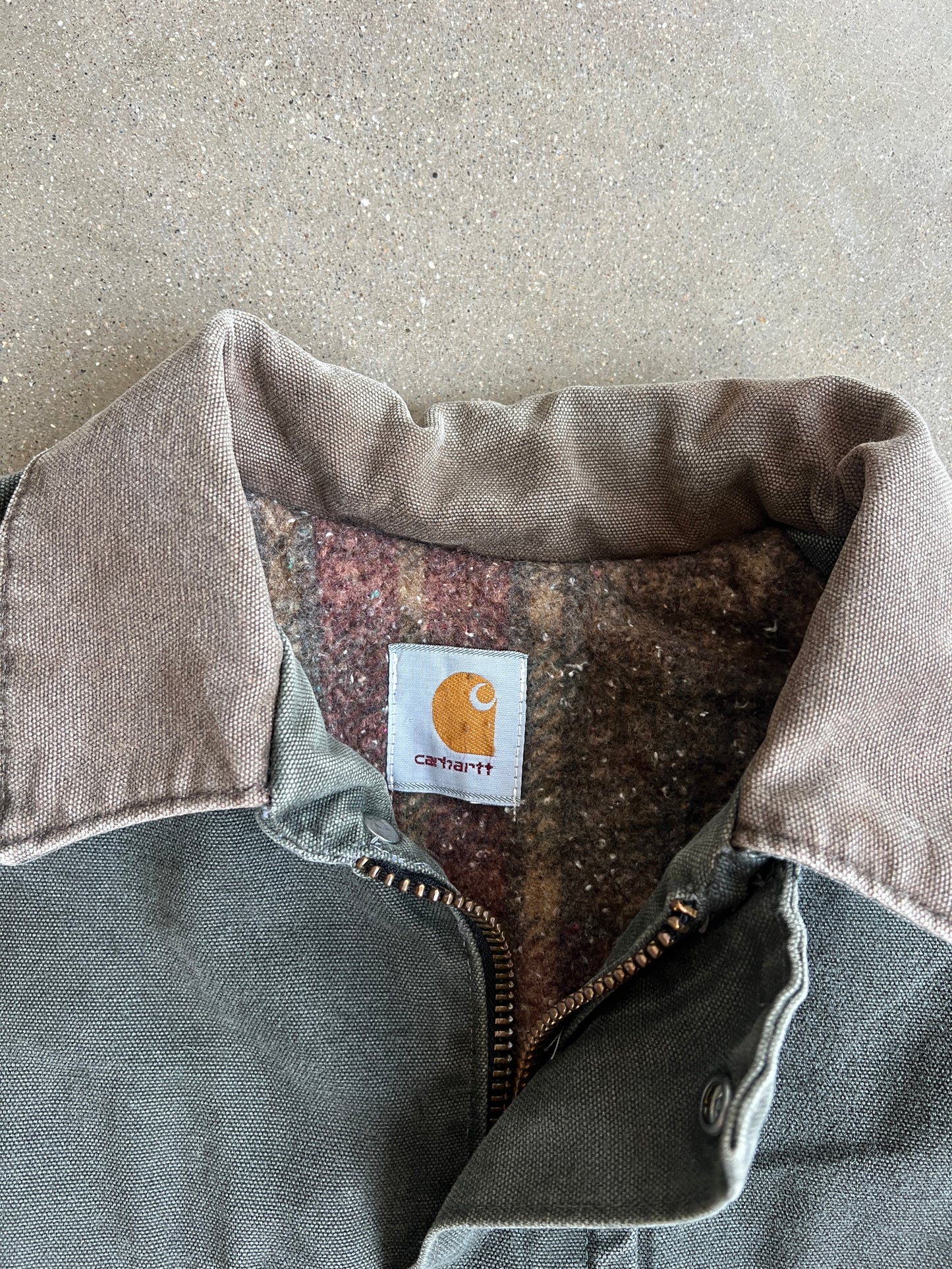 Vintage Moss Green Re-Worked Carhartt Detroit - L