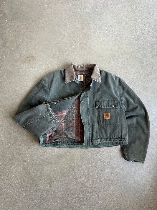 Vintage Moss Green Re-Worked Carhartt Detroit - L