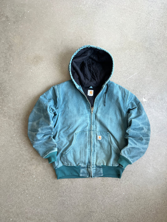 Vintage Faded Ocean Blue Carhartt Jacket - S