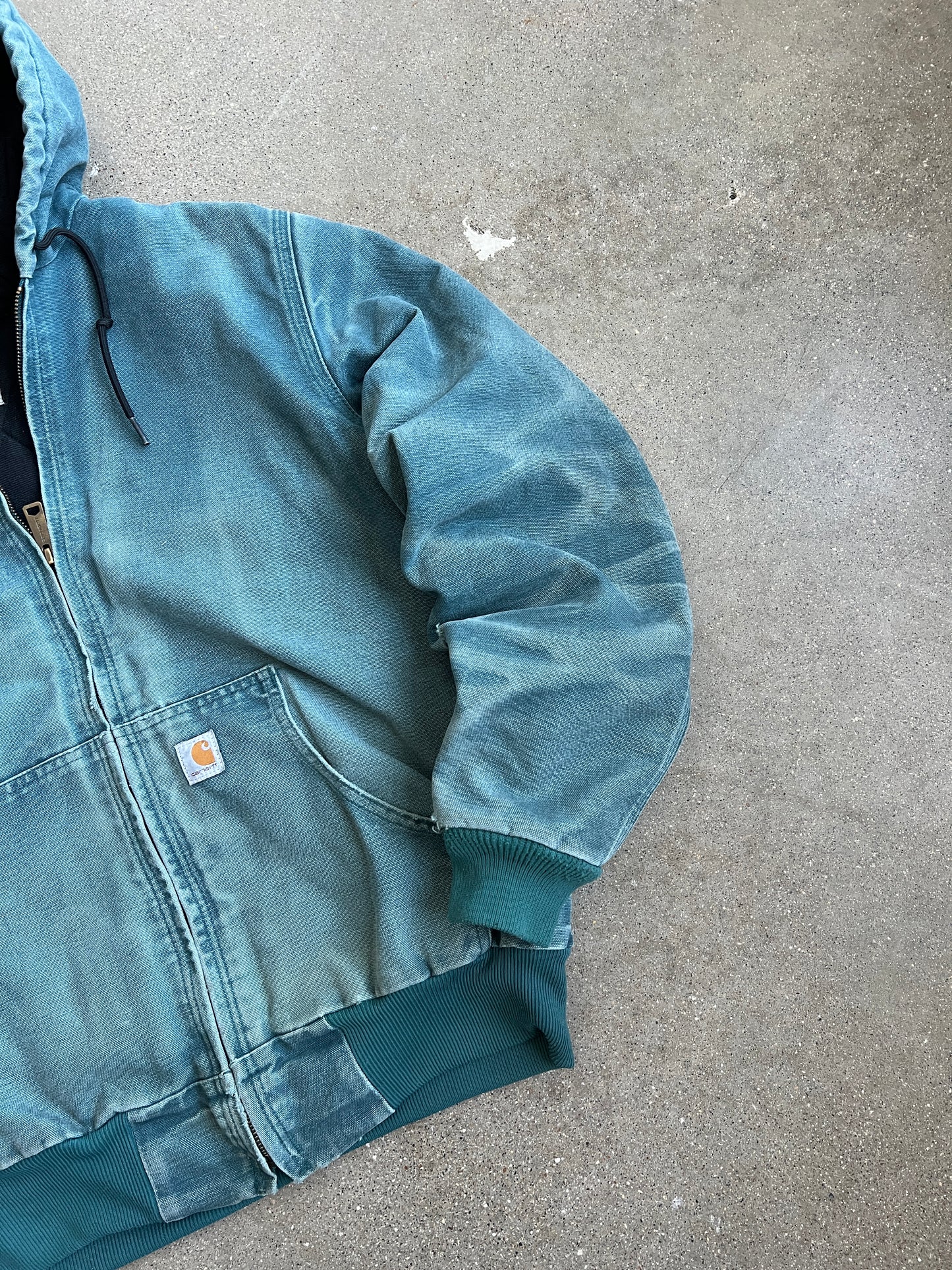 Vintage Faded Ocean Blue Carhartt Jacket - S