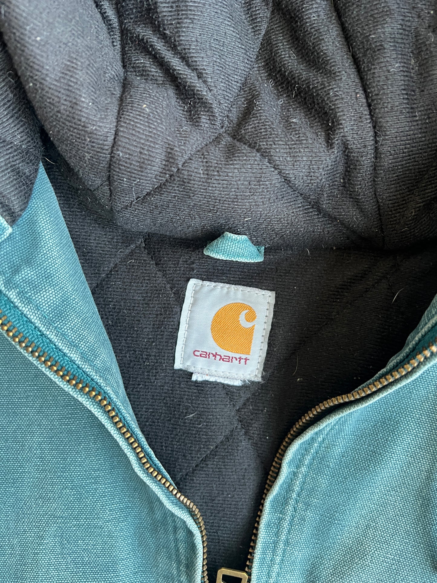 Vintage Faded Ocean Blue Carhartt Jacket - S