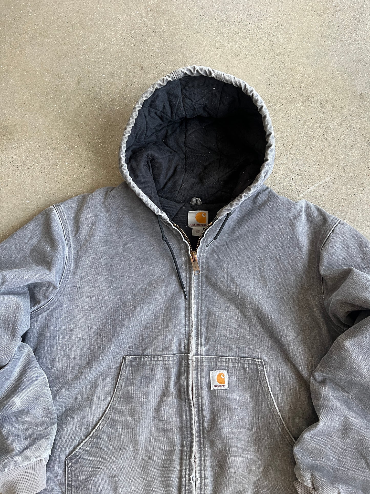 Vintage Faded Grey Carhartt Jacket - L