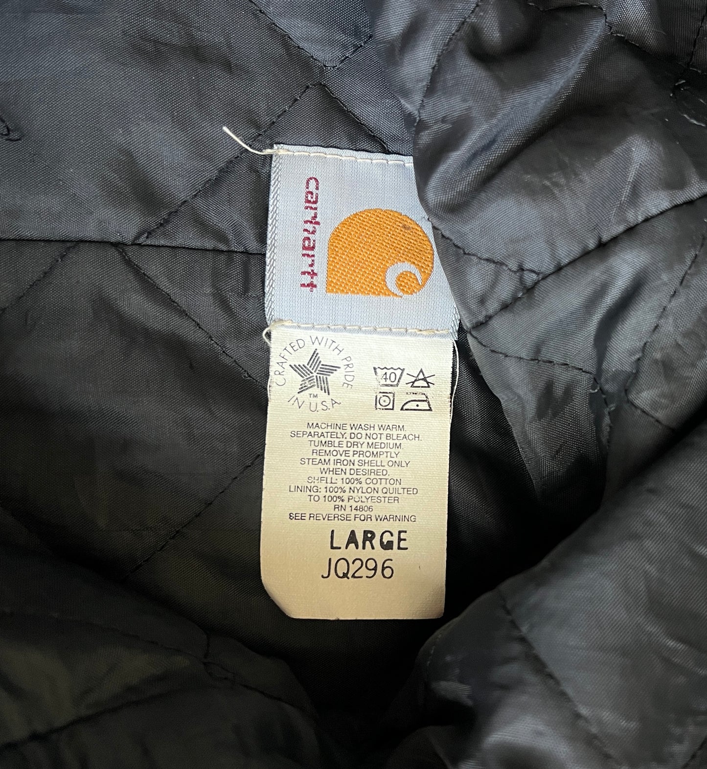 Vintage Teal Blue Carhartt Hooded Jacket - L