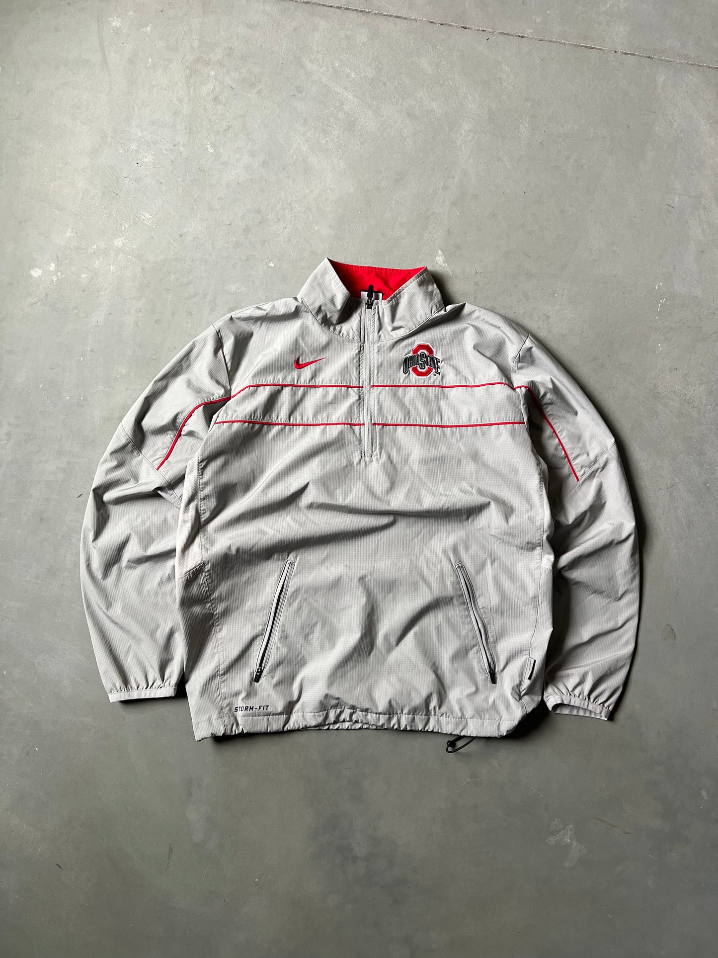Vintage Grey Ohio State Nike Windbreaker - L