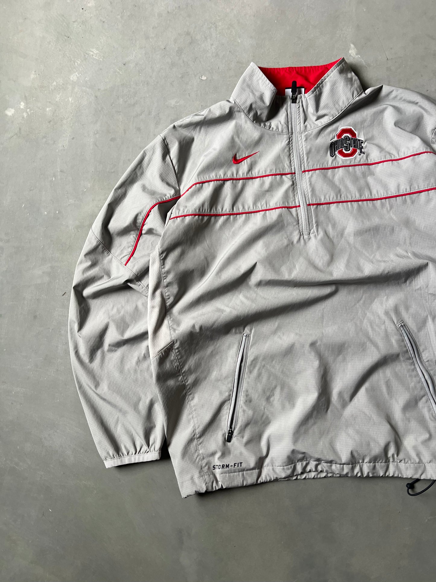 Vintage Grey Ohio State Nike Windbreaker - L