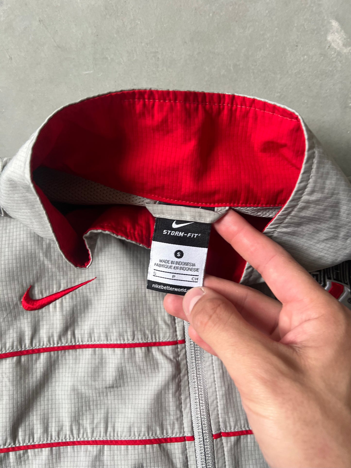 Vintage Grey Ohio State Nike Windbreaker - L