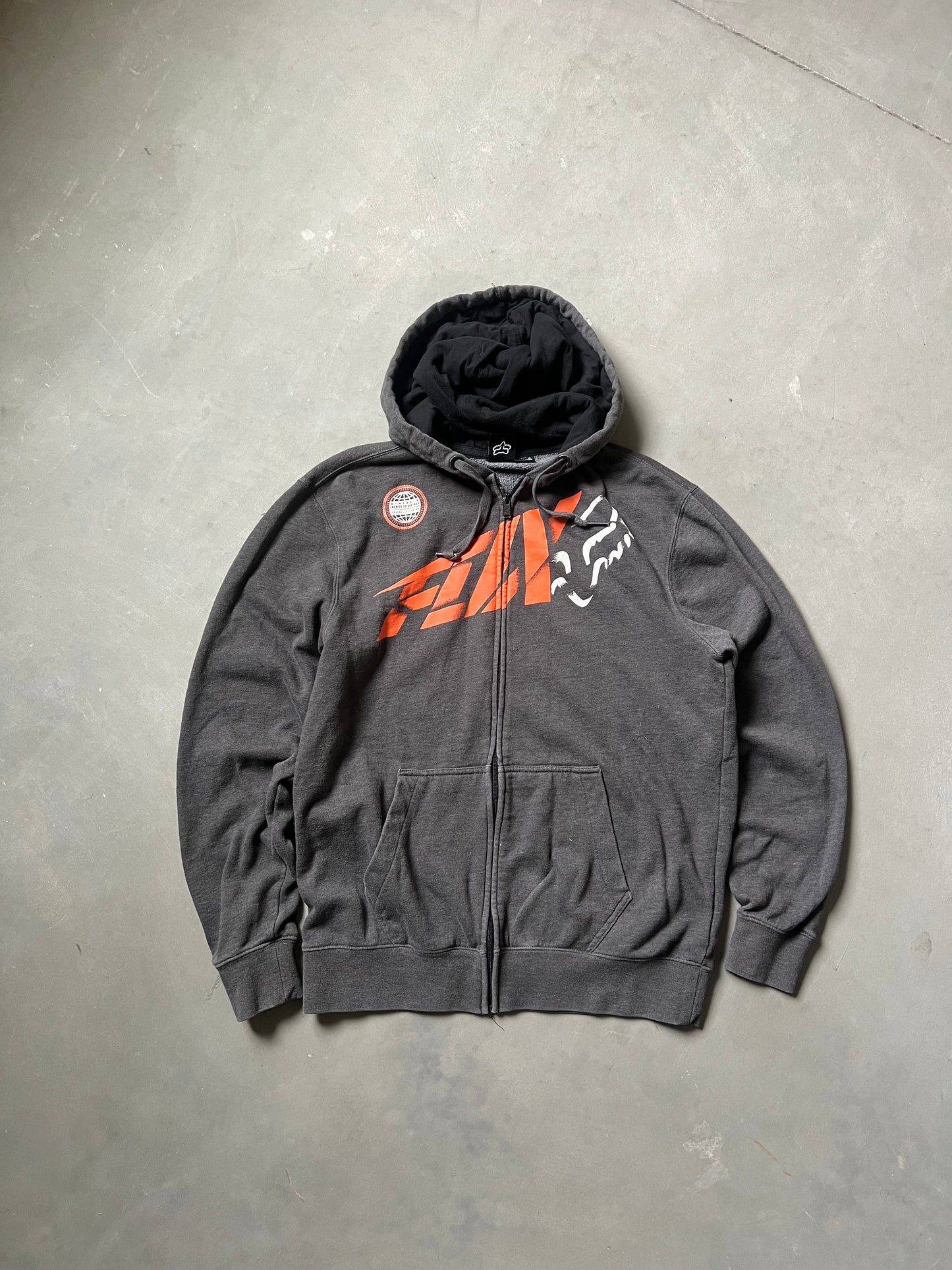 Vintage Fox Racing Zip Up Hoodie - M