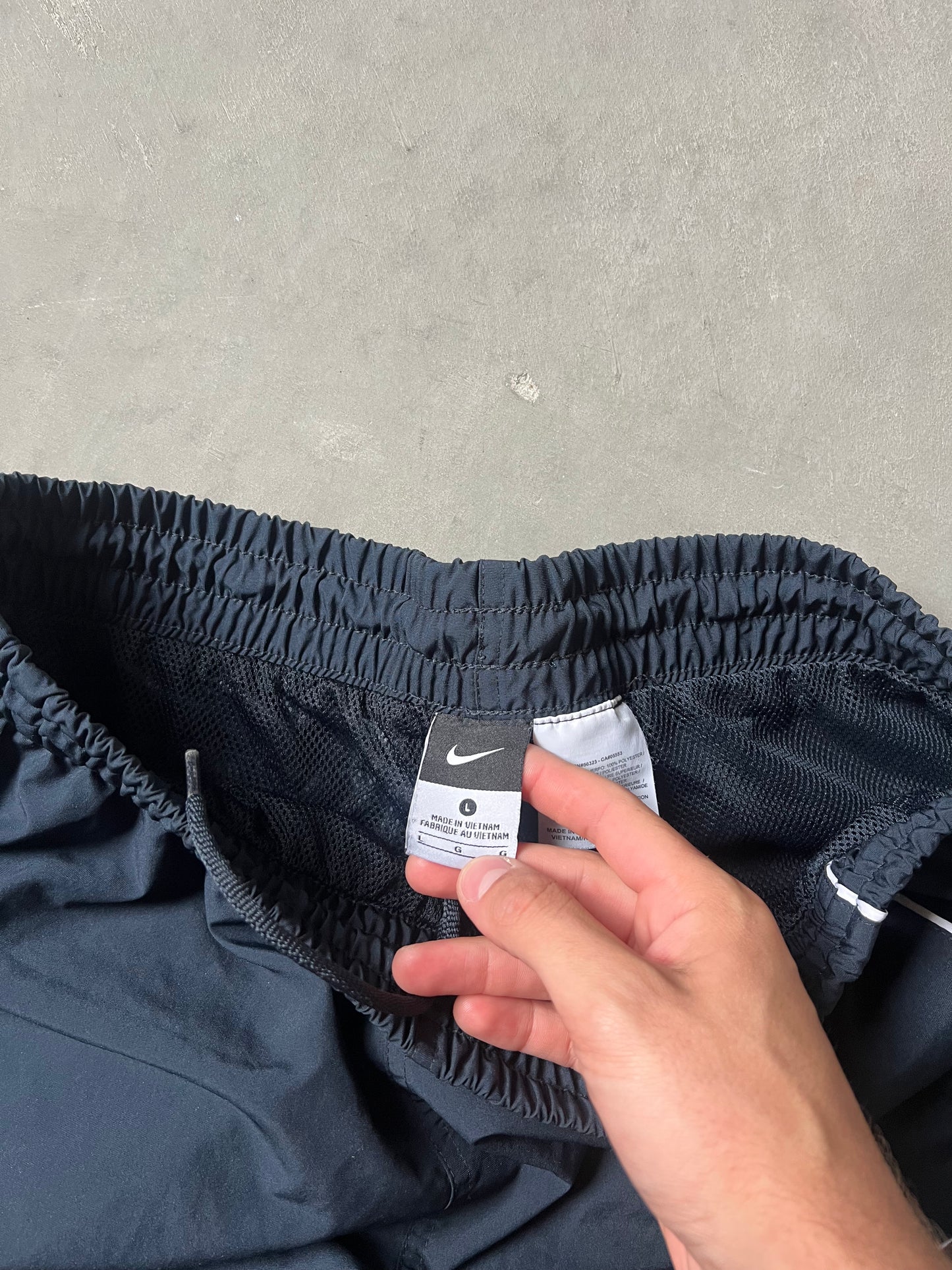 Vintage Navy Blue Nike Track Pants - L