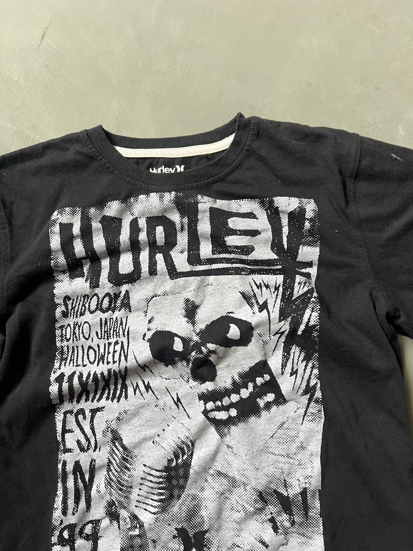 Vintage Black Hurley Skull Longsleeve - S