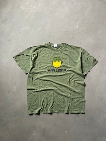 Vintage Green Happy Camper Shirt - XL