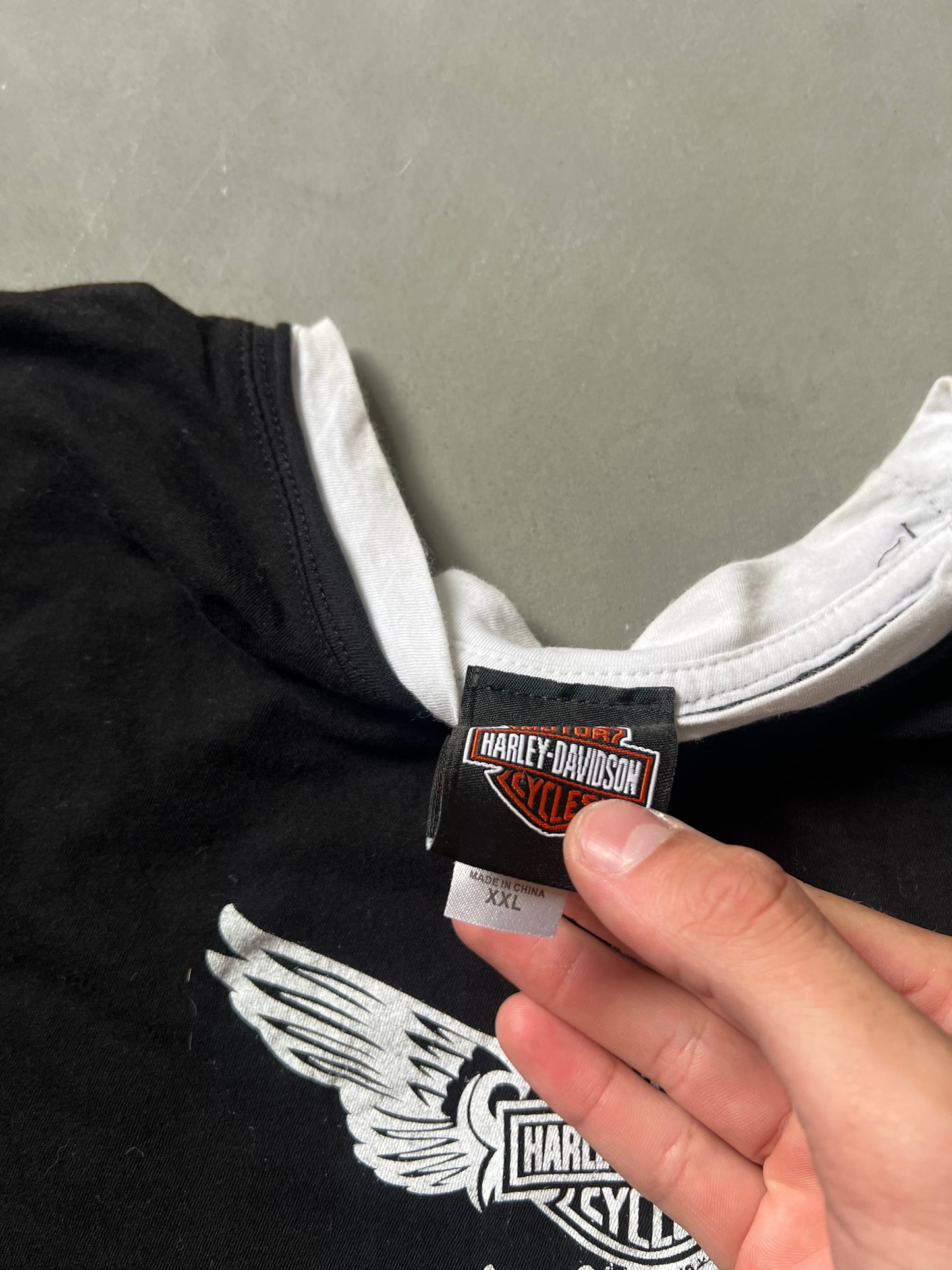 Vintage Black Harley Davidson Longsleeve Shirt - XXL