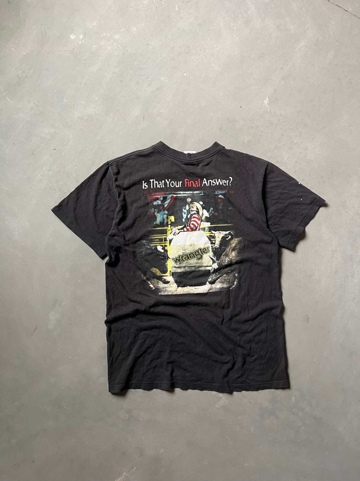 Vintage Black Wrangler Bullfighting Shirt - L