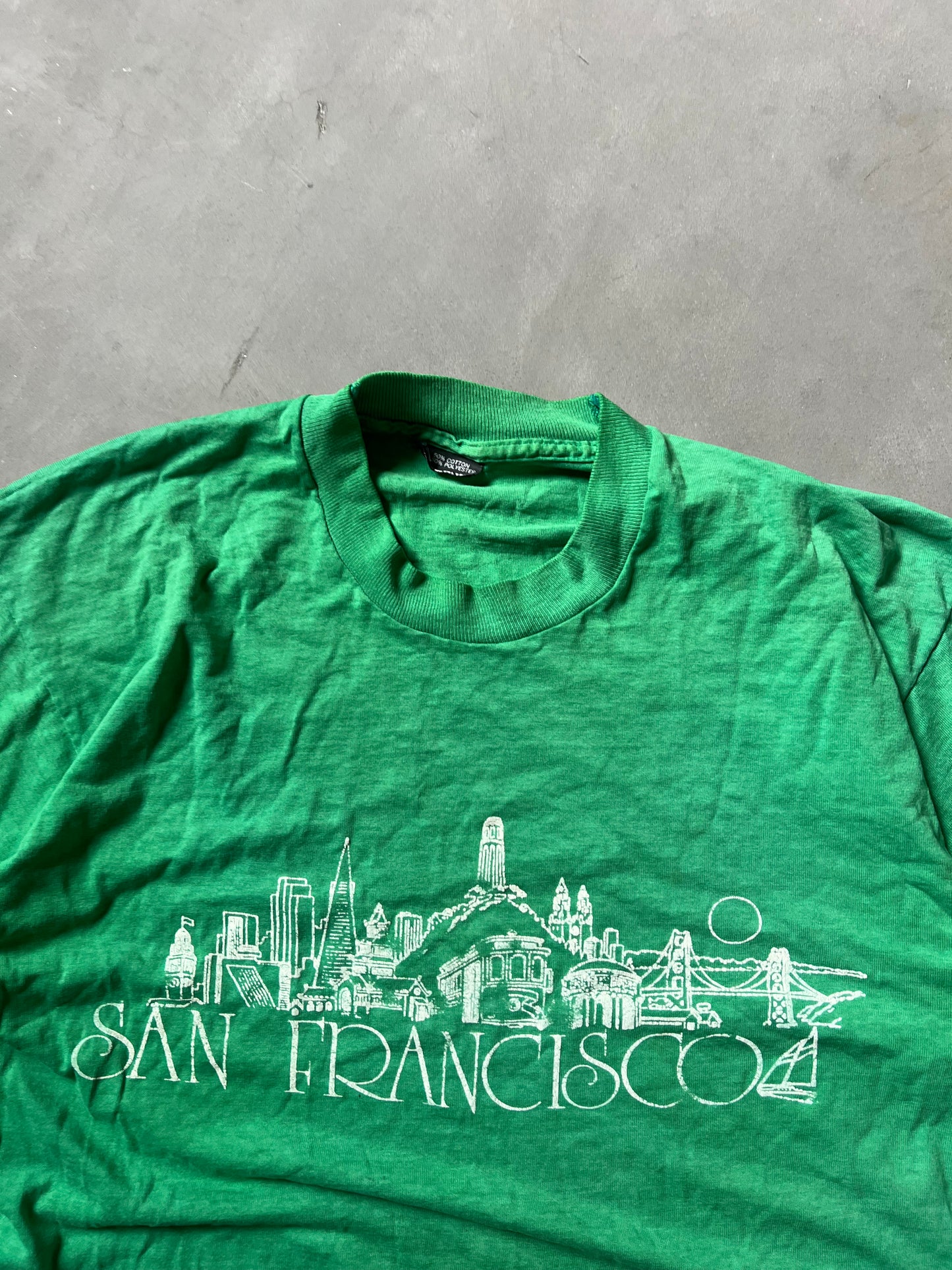 Vintage Green 90s San Fransisco Shirt - L