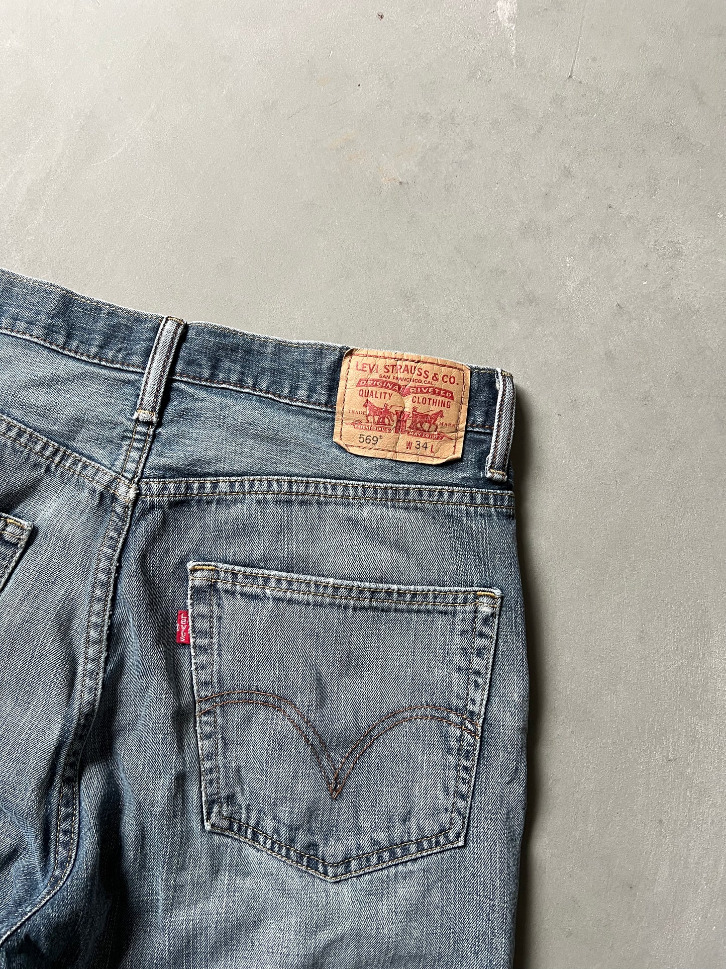 Vintage Dark Wash Levi Shorts - 36