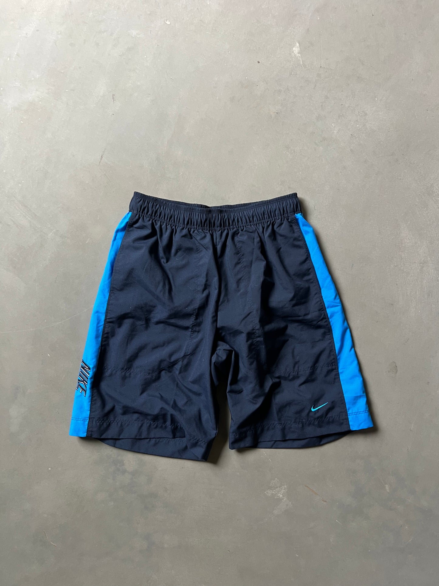 Vintage Navy Blue Nike Swoosh Shorts - S