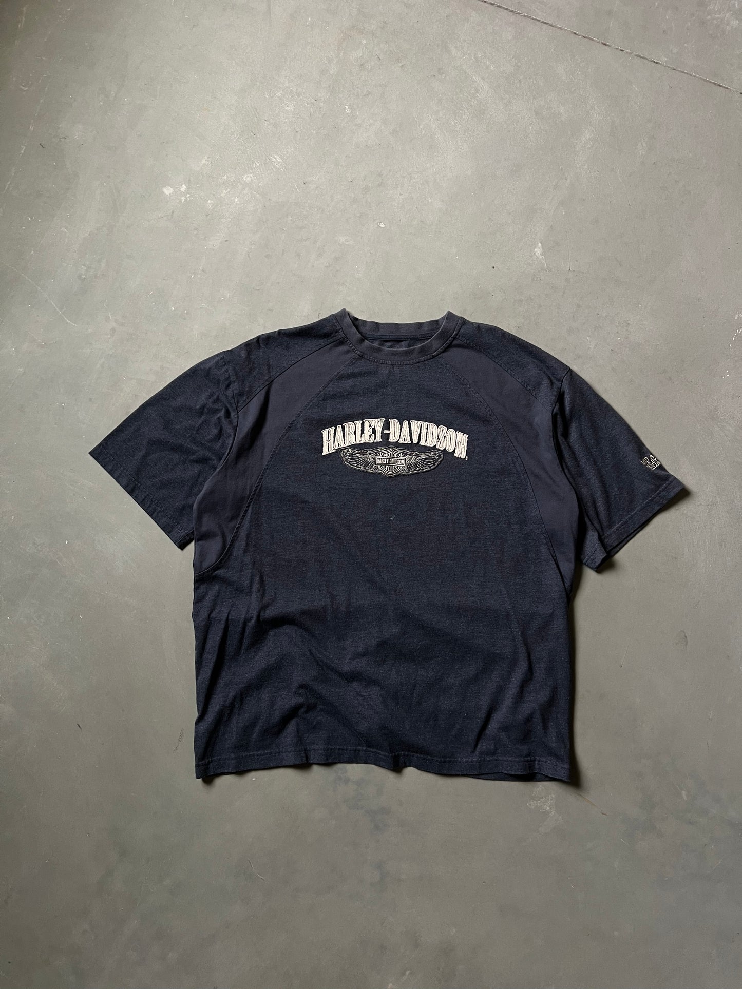 Vintage Dark Blue Harley Davidson Shirt - XL