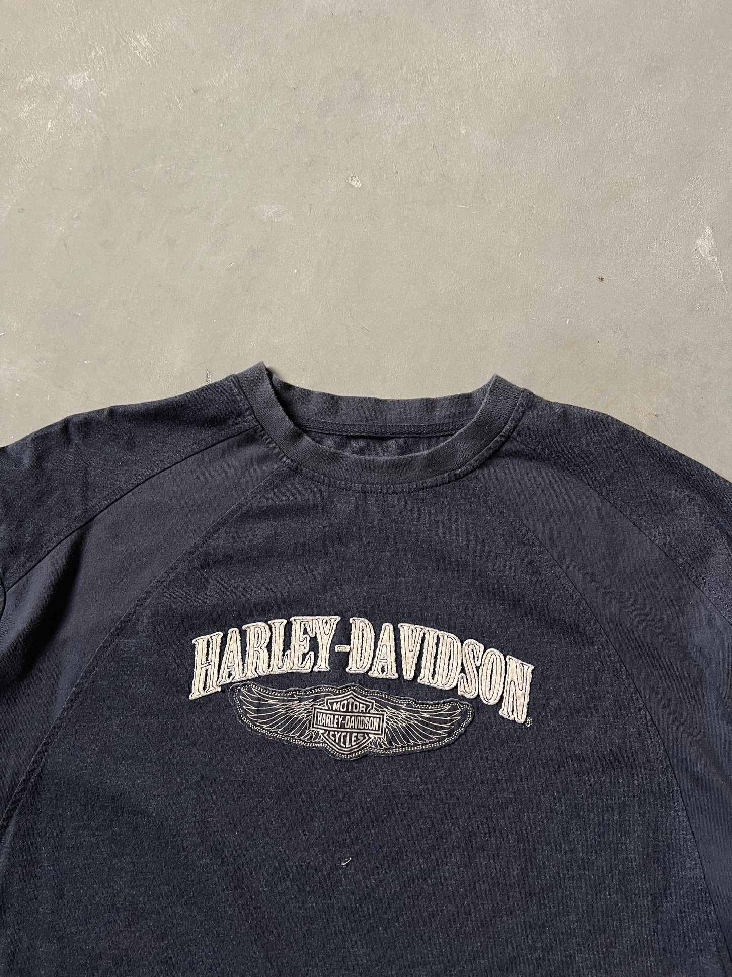Vintage Dark Blue Harley Davidson Shirt - XL
