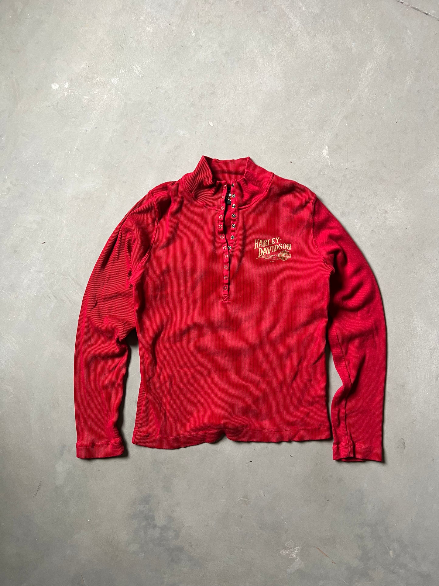 Vintage Red Harley Davidson Longsleeve - XL