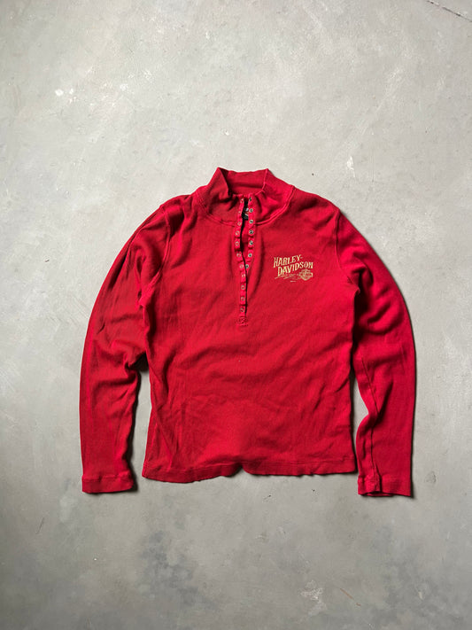 Vintage Red Harley Davidson Longsleeve - XL