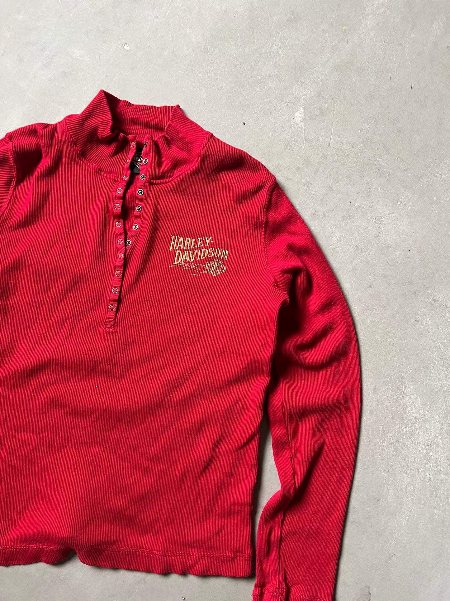 Vintage Red Harley Davidson Longsleeve - XL