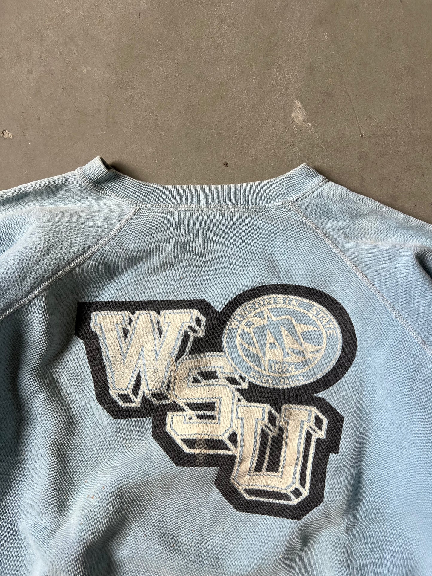 60s Wisconsin State Flock Print Champion Sweat - M