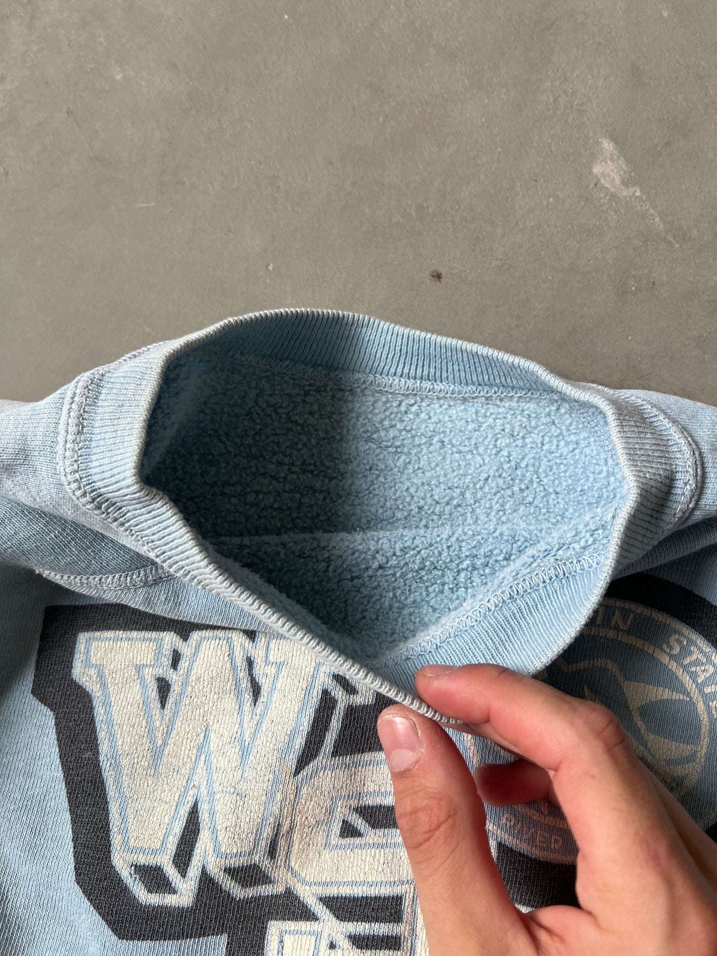 60s Wisconsin State Flock Print Champion Sweat - M