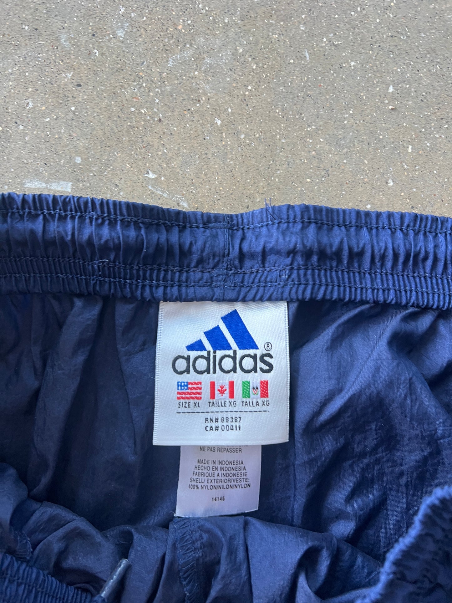 Vintage Navy Blue Adidas Track Pants - XL