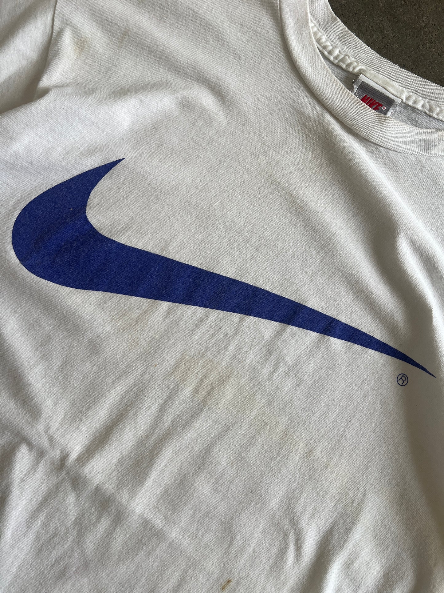 Vintage Blue Nike Logo Shirt - L