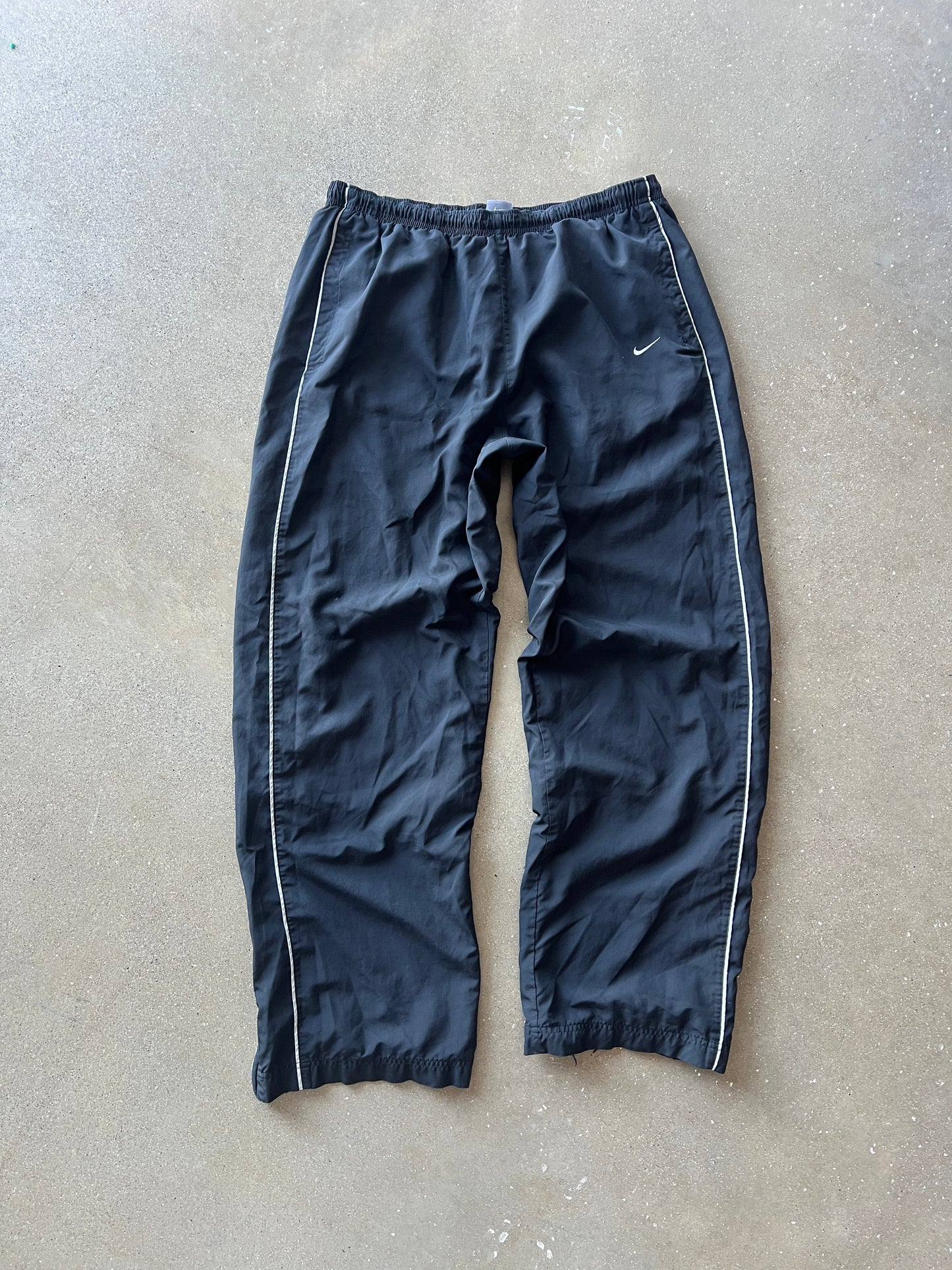 Vintage Black Nike Swoosh Track Pants - XL