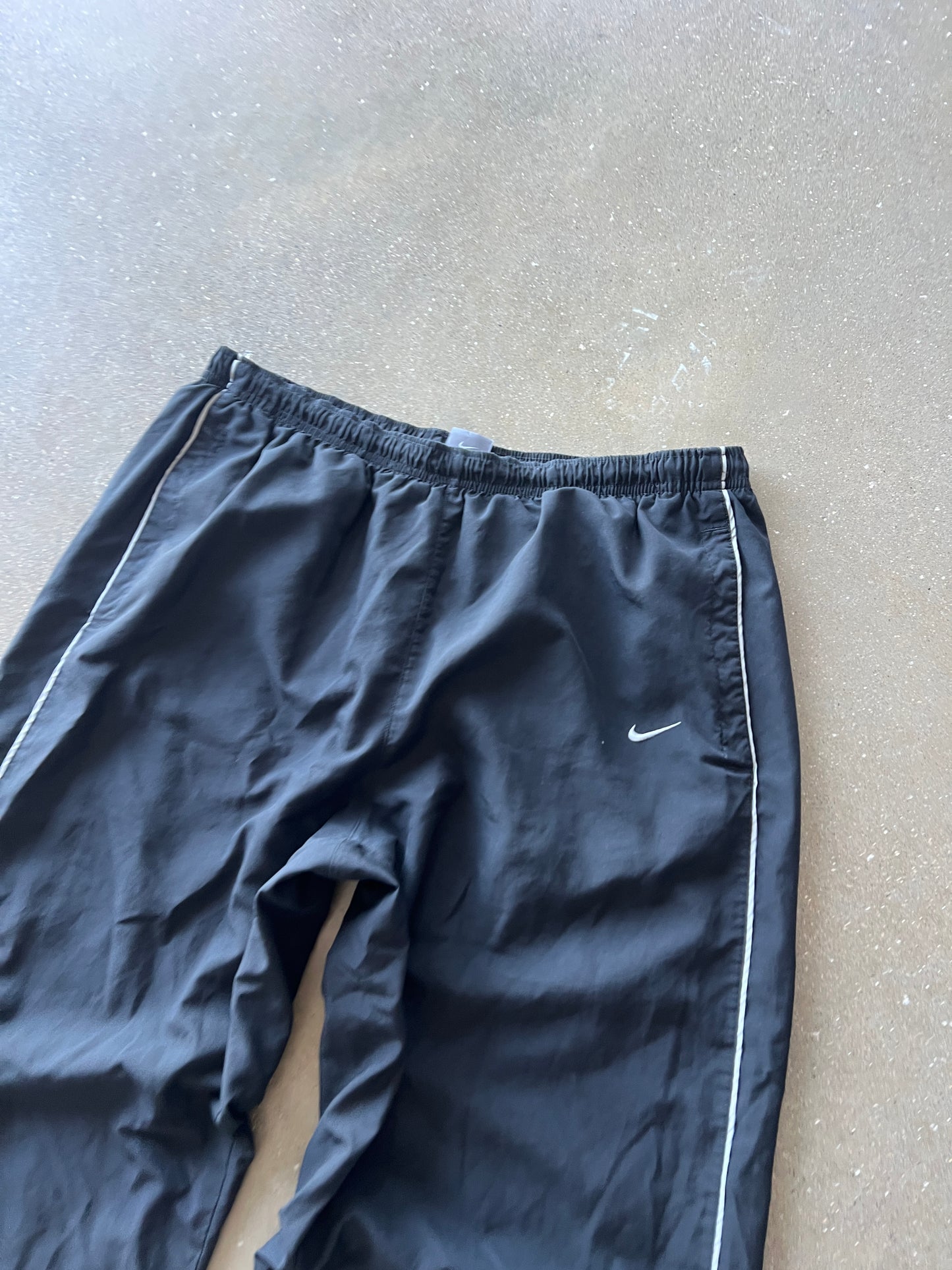 Vintage Black Nike Swoosh Track Pants - XL