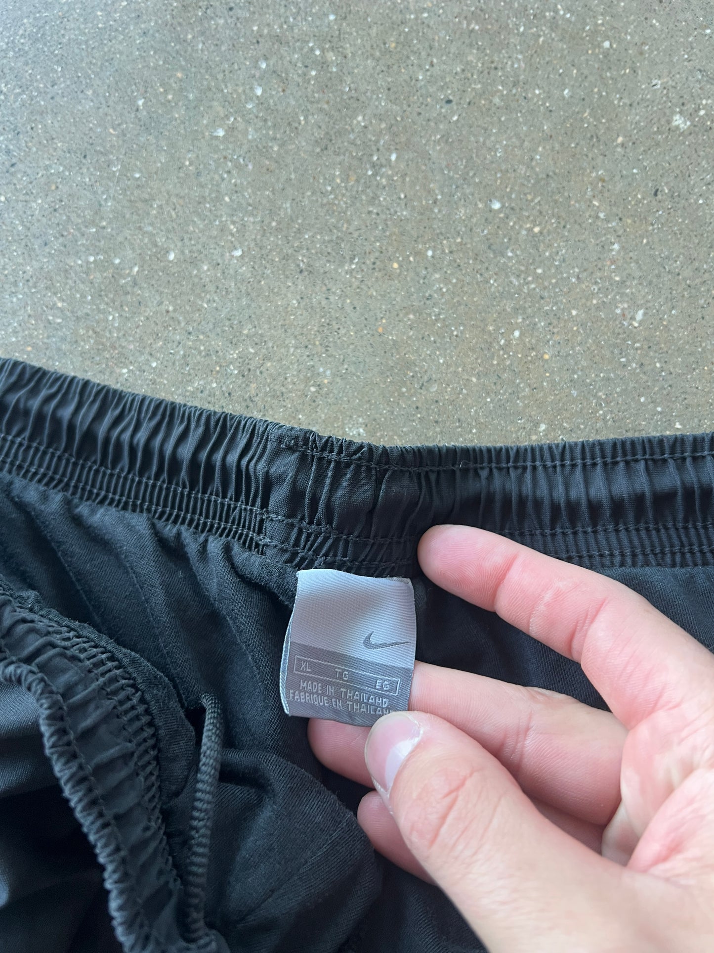 Vintage Black Nike Swoosh Track Pants - XL