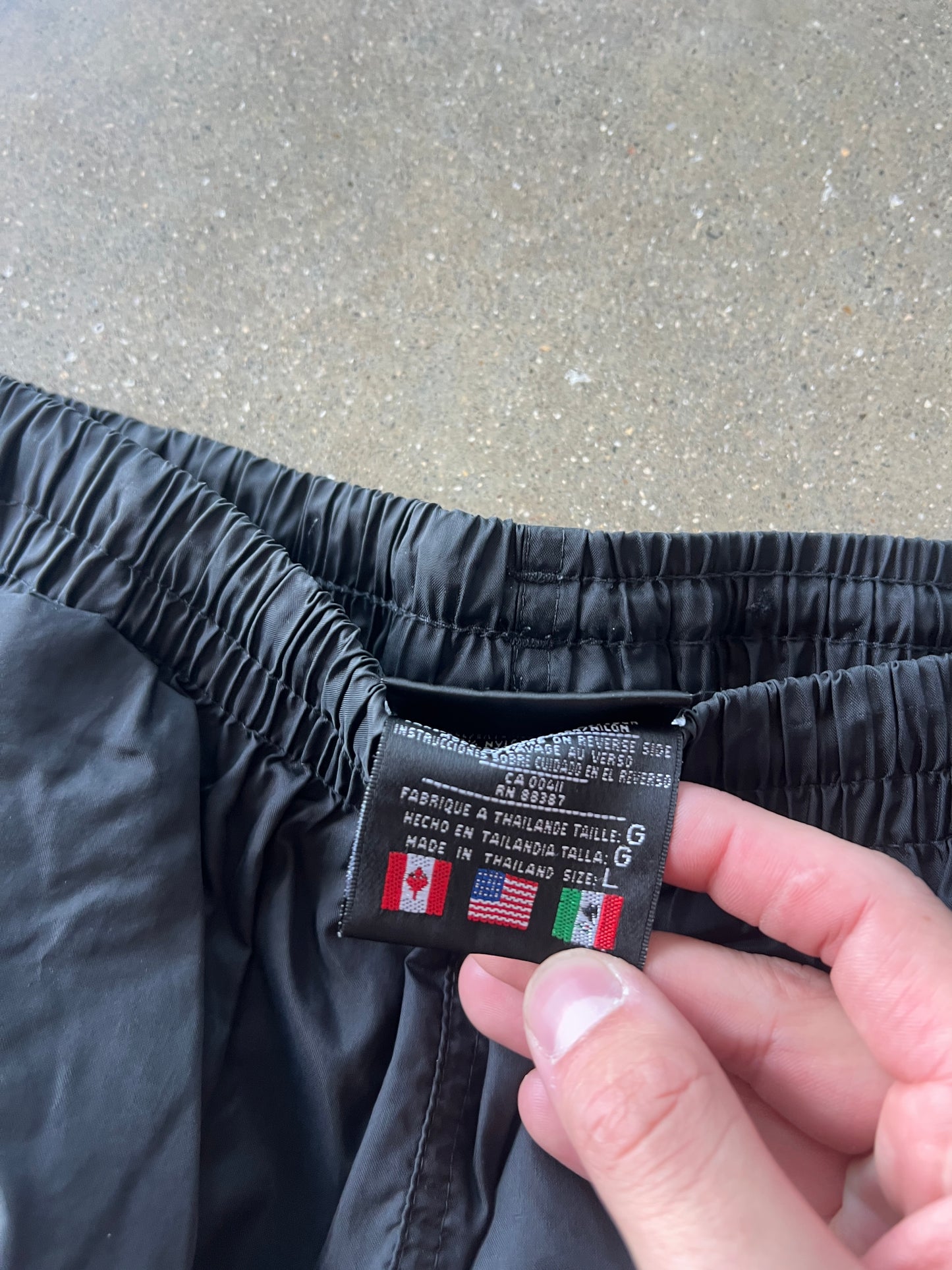 Vintage Black Adidas Stripped Track Pants - L