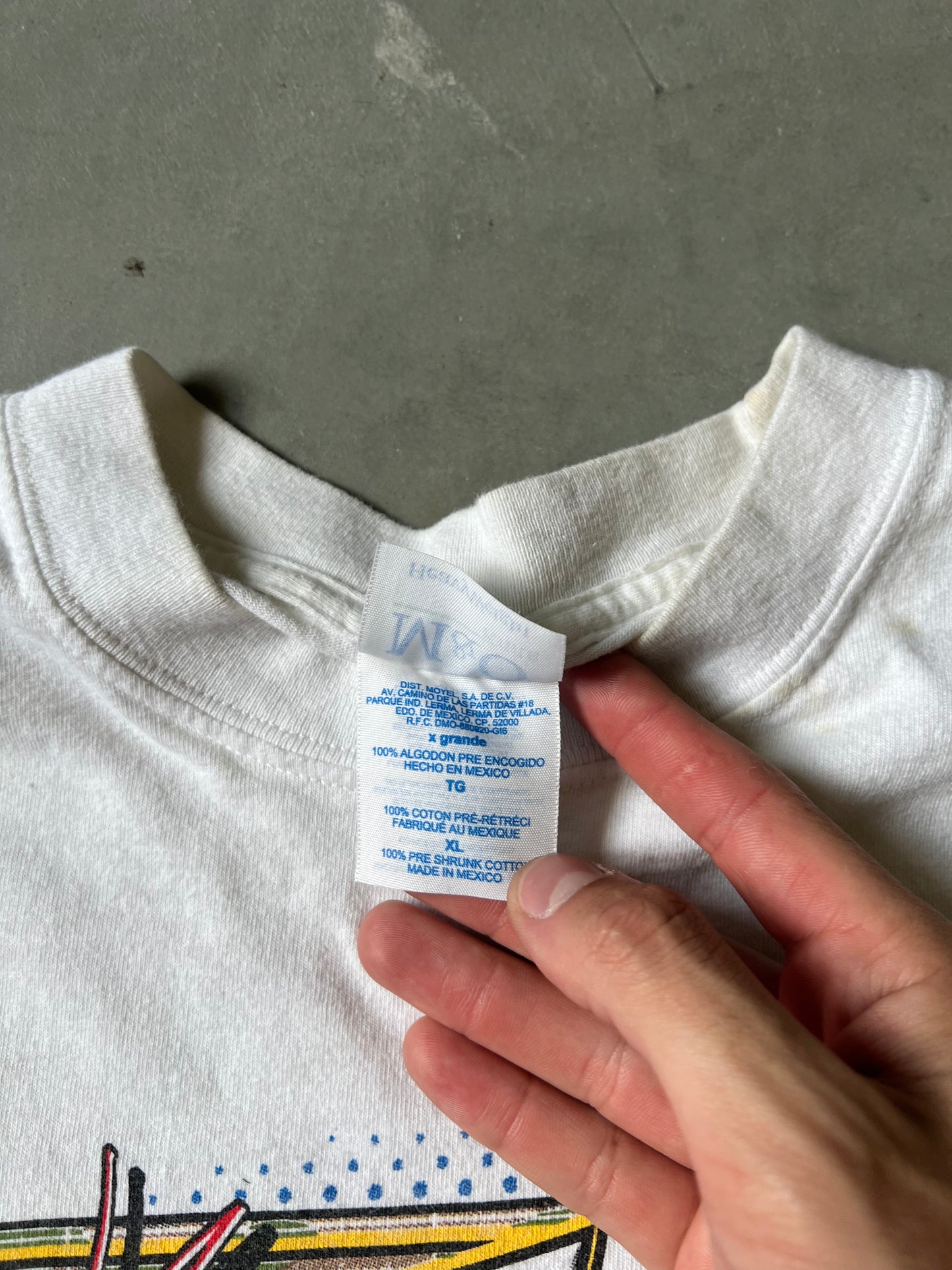 Vintage White Nascar Racing Shirt - XL
