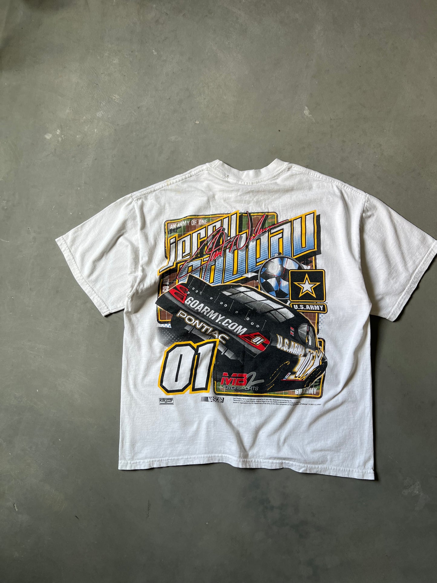 Vintage White Nascar Racing Shirt - XL