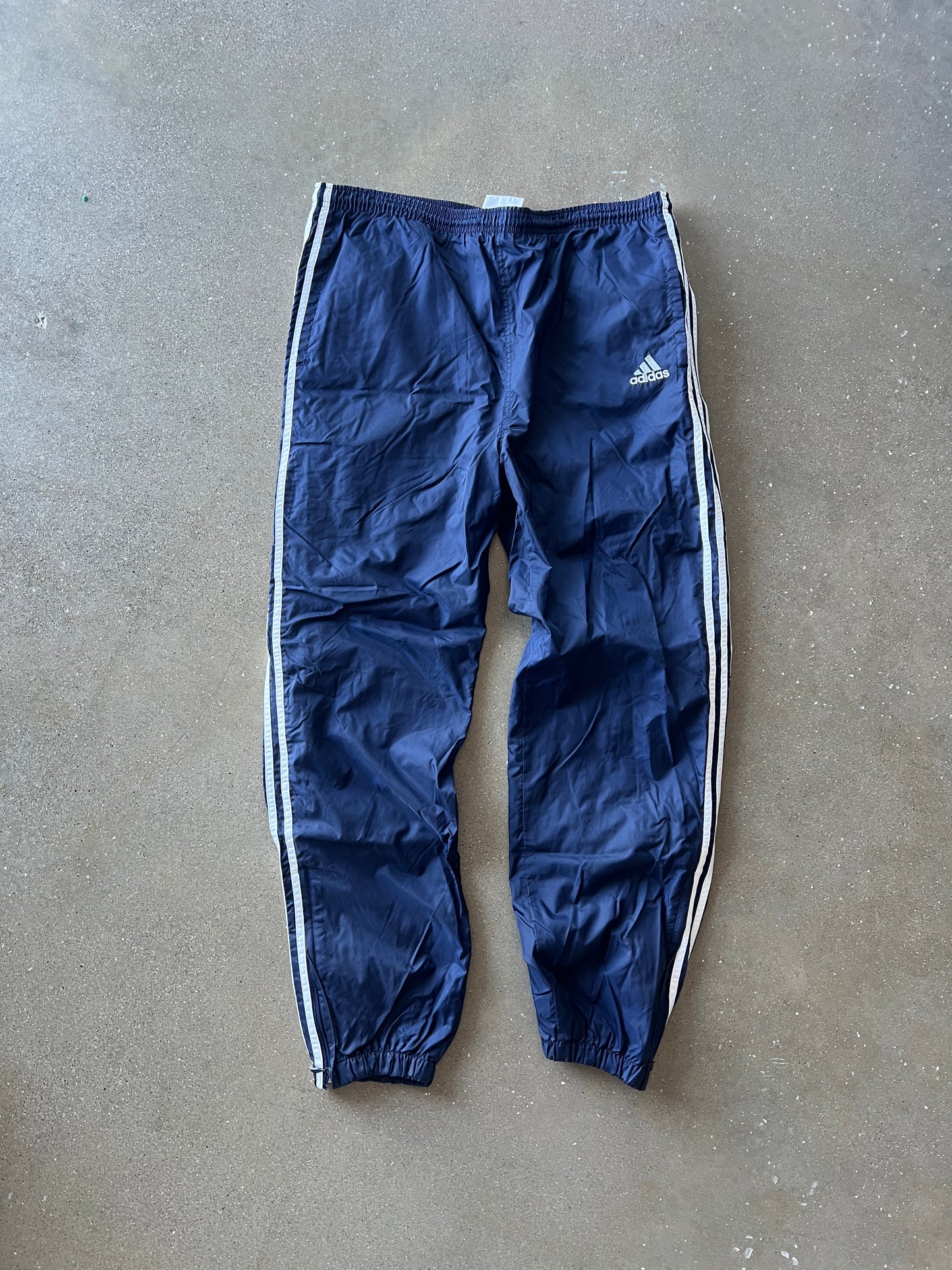 Vintage Navy Blue Adidas Track Pants - L