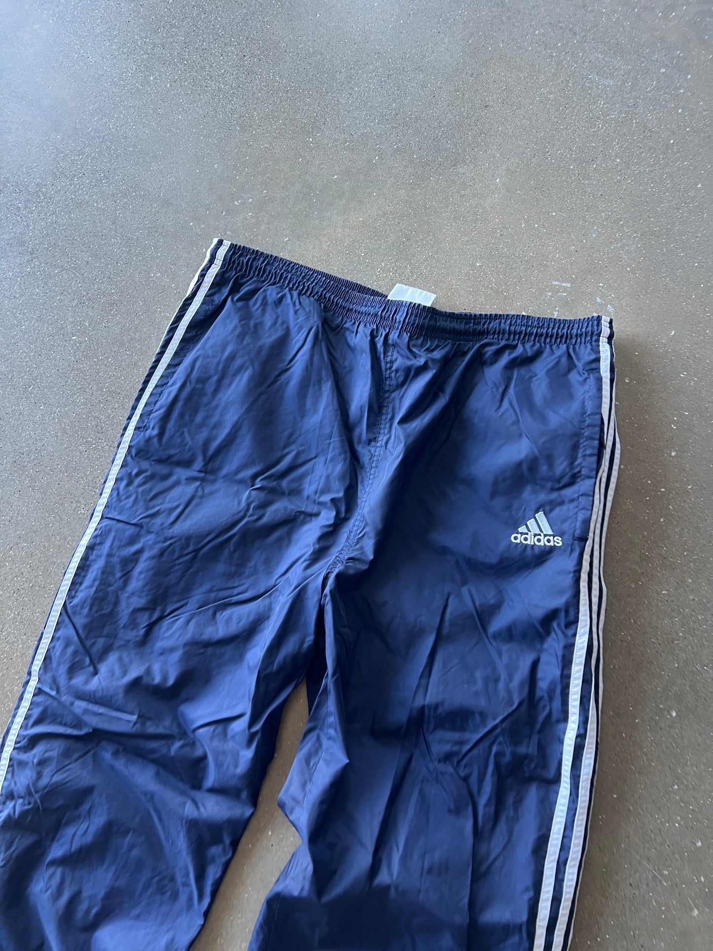 Vintage Navy Blue Adidas Track Pants - L