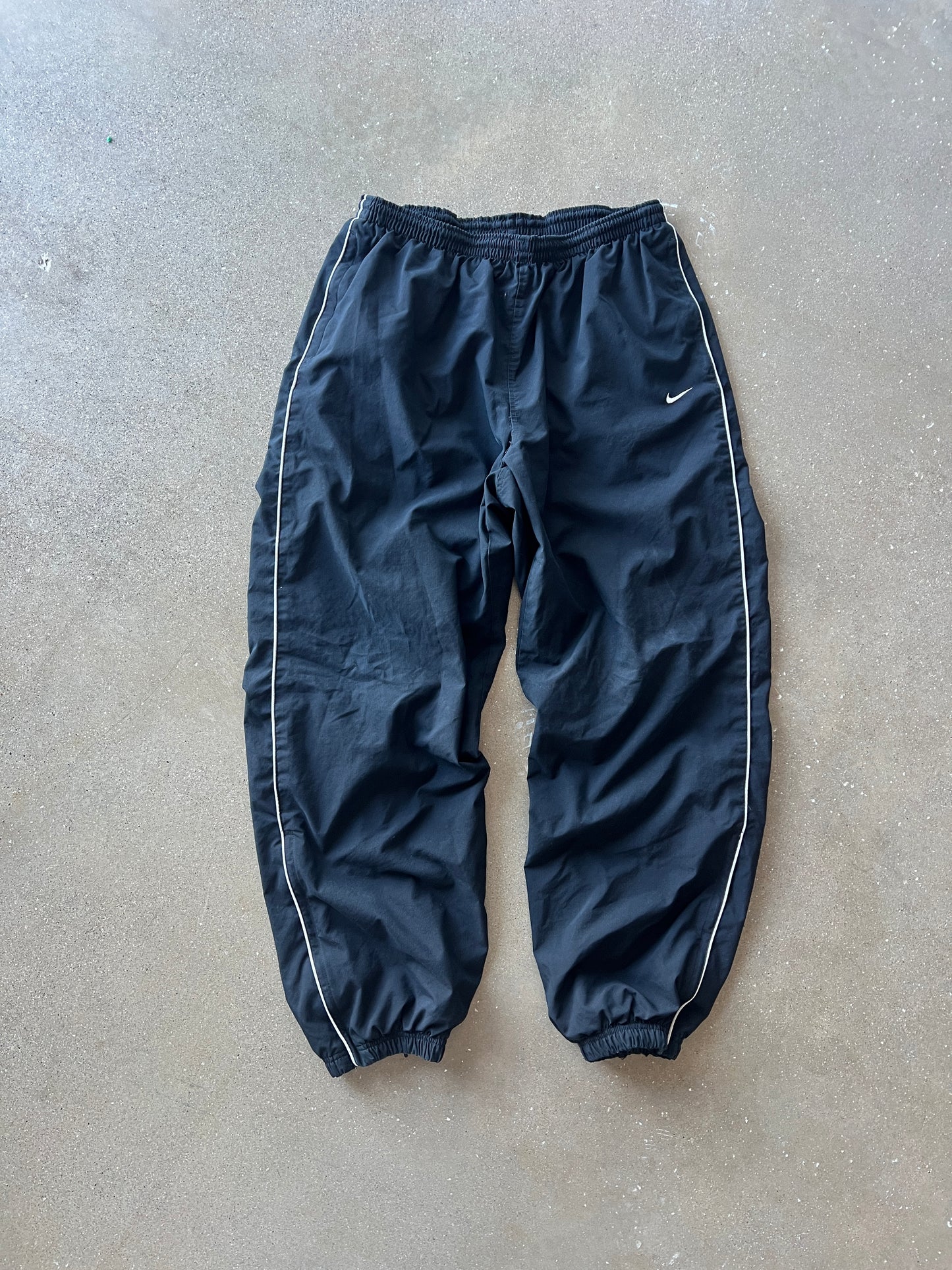 Vintage Black Nike Swoosh Track Pants - XL