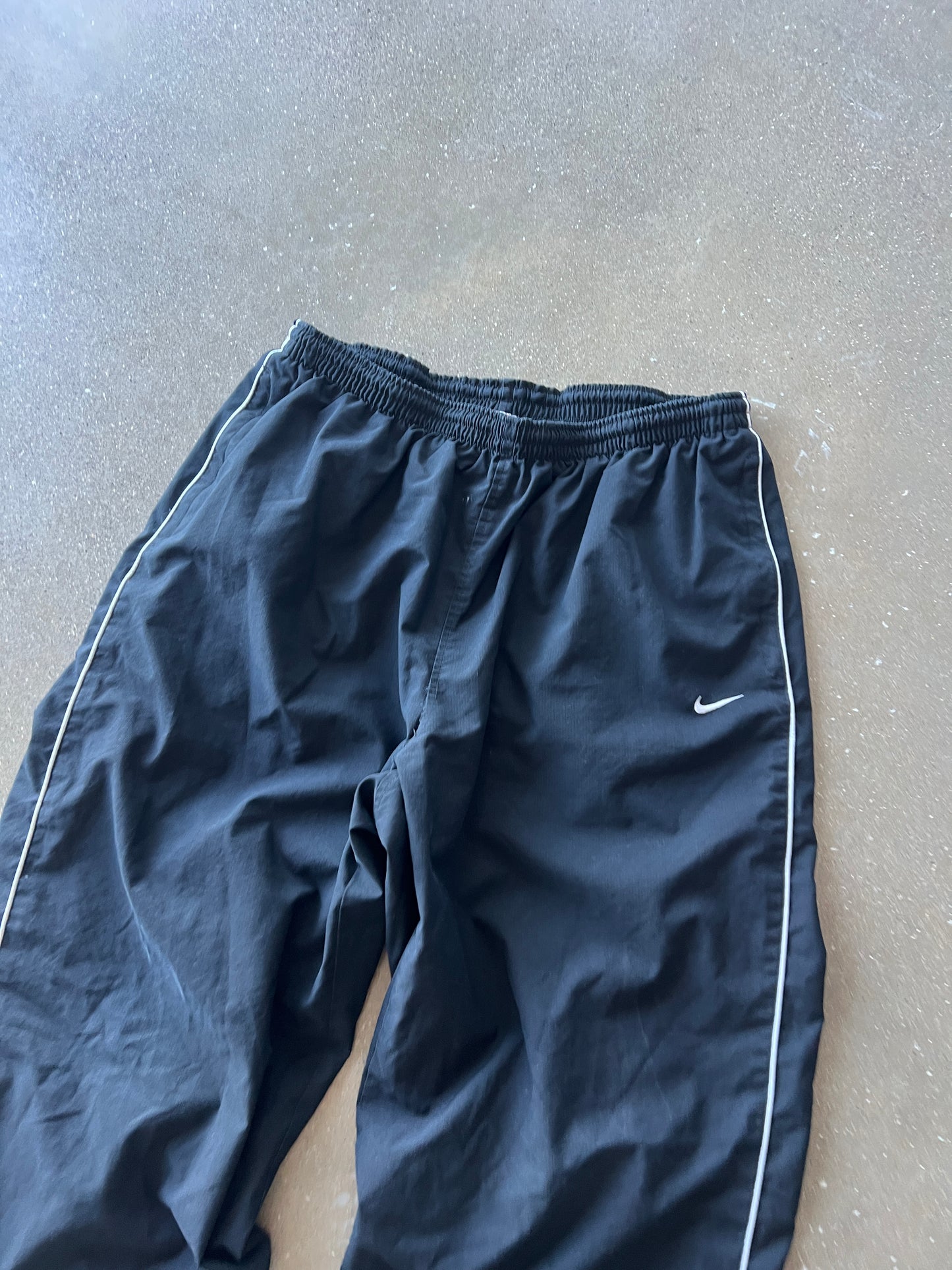 Vintage Black Nike Swoosh Track Pants - XL