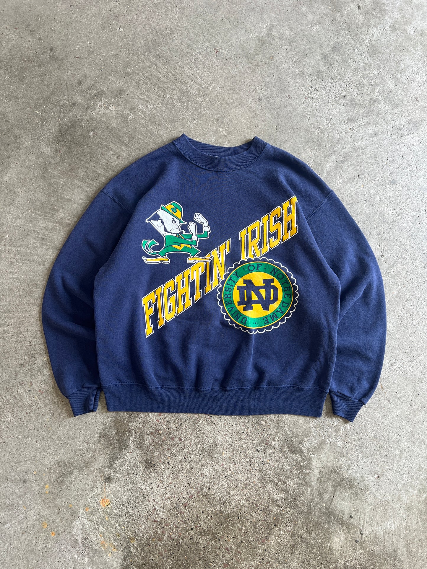 Vintage Navy Notre Dame Crew - L