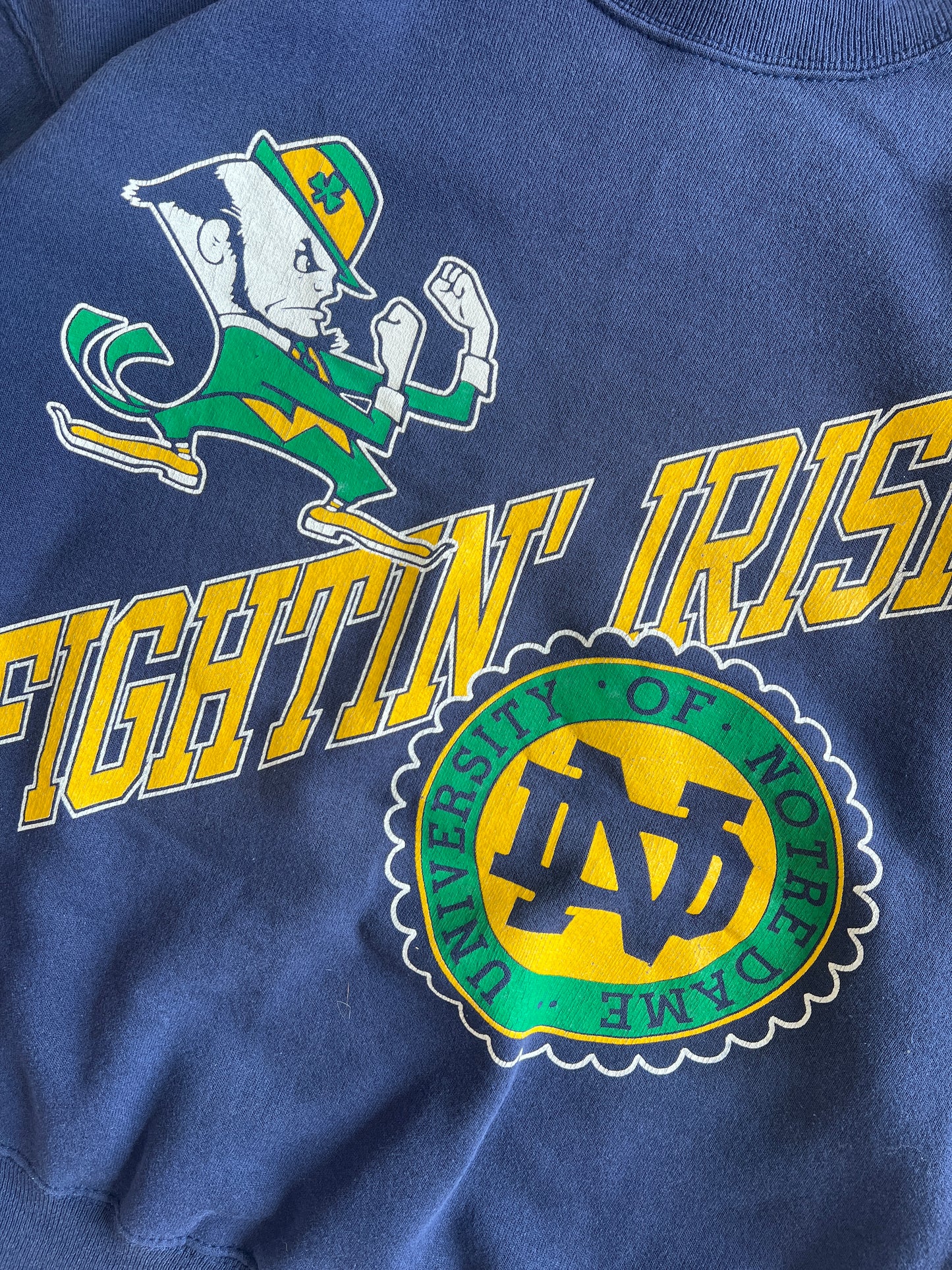 Vintage Navy Notre Dame Crew - L