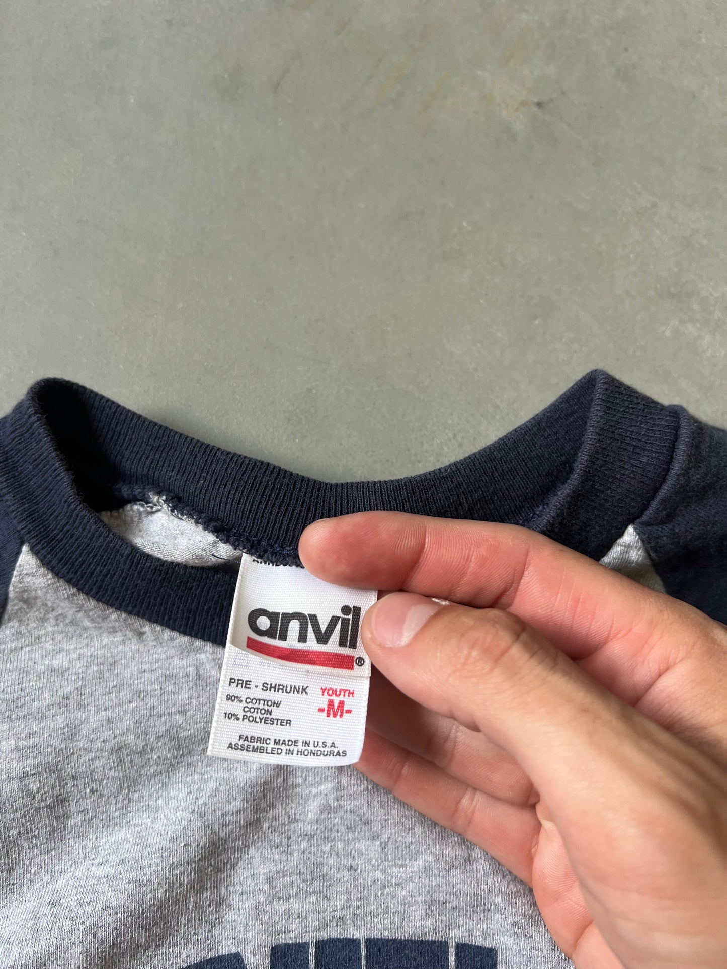 Vintage Grey Berkley College Raglan Shirt - YM