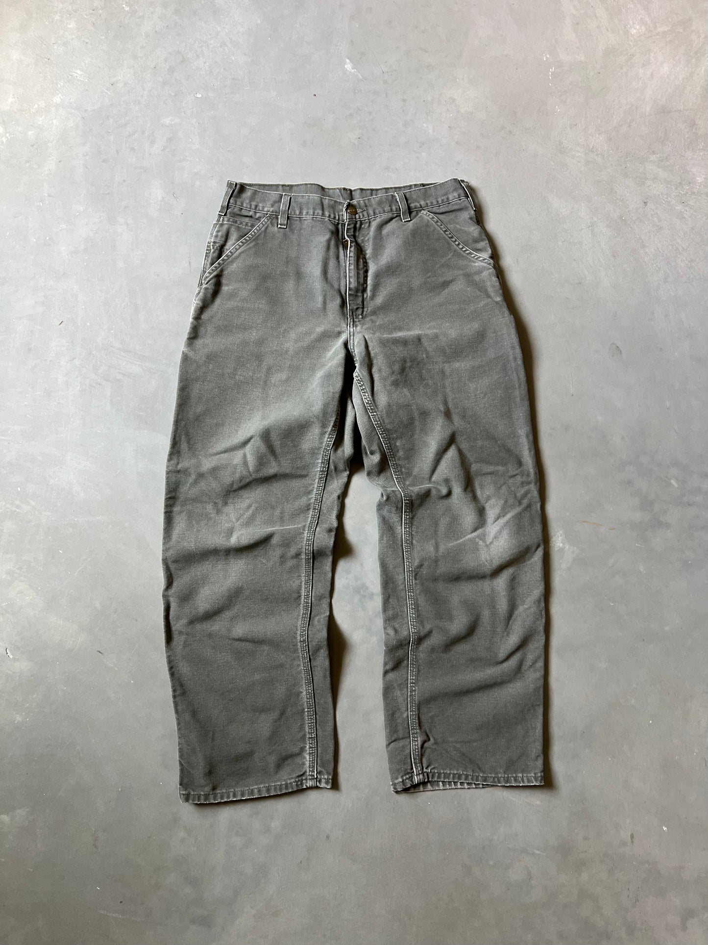 Vintage Green Carhartt Carpenter Pants - 34