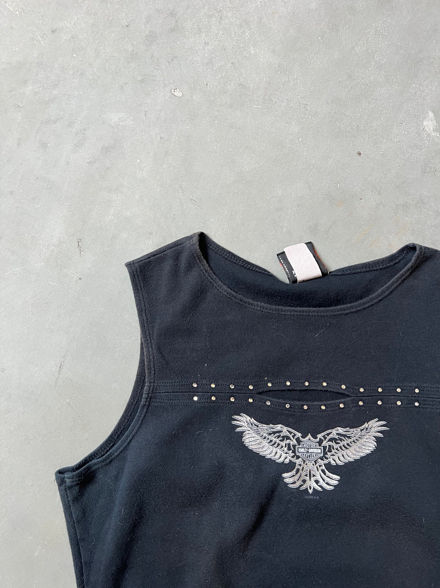 Vintage Black Harley Davidson Tank Top - XL