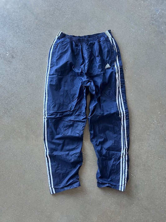 Vintage Navy Adidas Stripped Track Pants - L