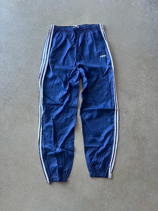 Vintage Navy Adidas Stripped Track Pants - L