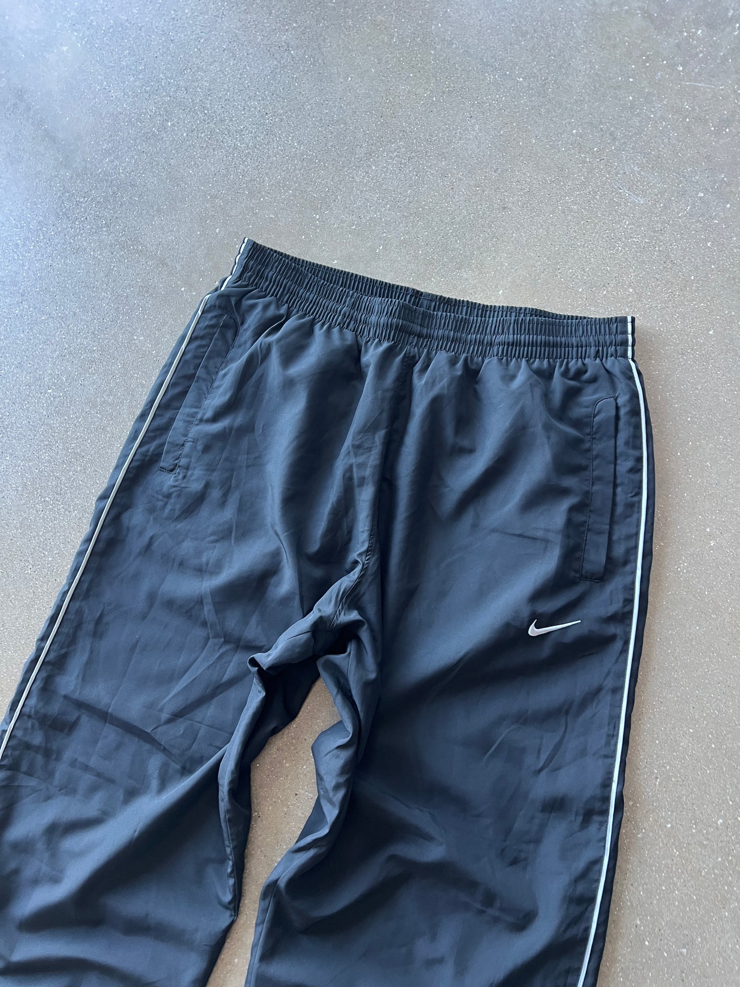 Vintage Black Nike Swoosh Track Pants - L