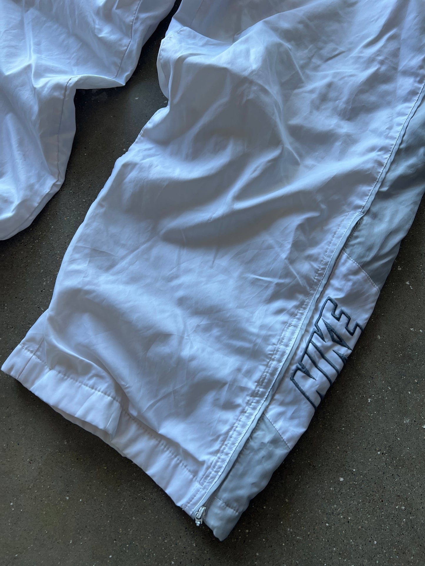 Vintage White Nike Swoosh Track Pants - S